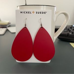 Nickel & Suede Leather Earrings